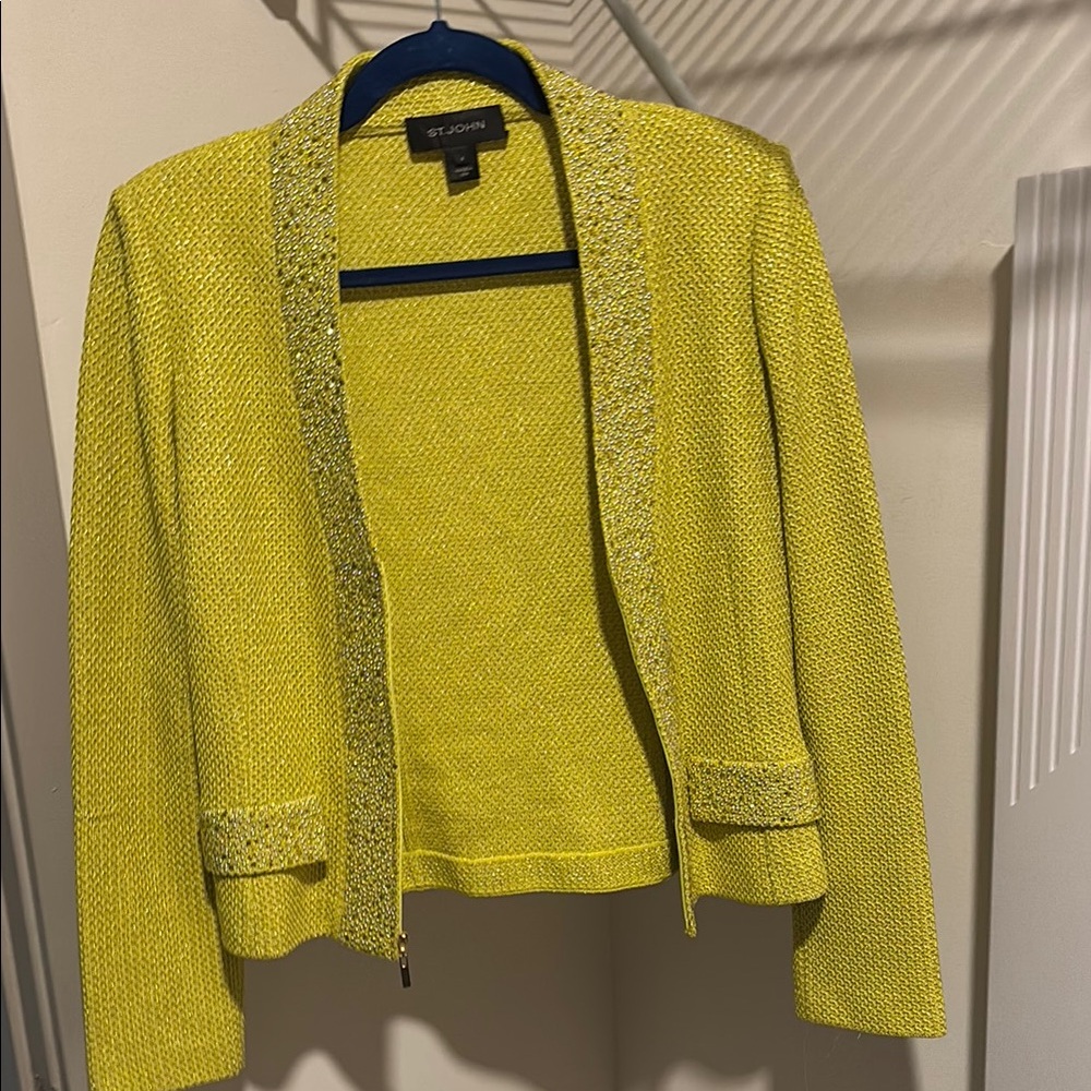 St. John Yellow Blazer Elegant Suit Jacket